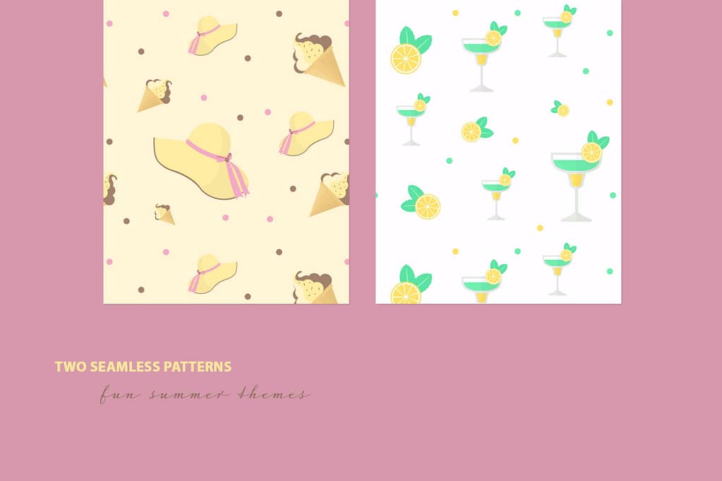 Summer Party Mini FREE seamless patterns