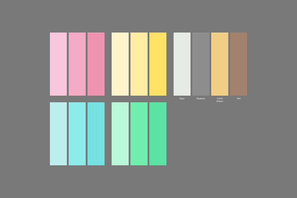My design process, choosing a colour palette.