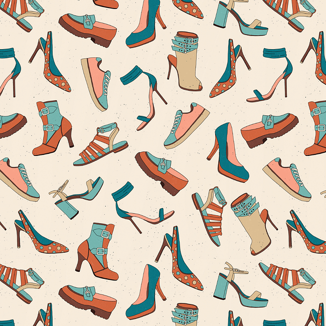 For the Love of Shoes Seamless Pattern