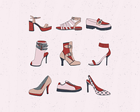 For the Love of Shoes Pink Red